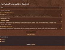 Tablet Screenshot of gosolarinnovationproject.blogspot.com