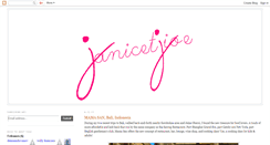 Desktop Screenshot of janicetjioe.blogspot.com