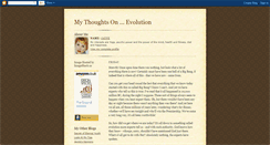 Desktop Screenshot of mythoughtsonevolution.blogspot.com