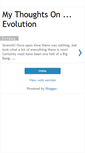 Mobile Screenshot of mythoughtsonevolution.blogspot.com