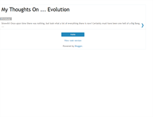 Tablet Screenshot of mythoughtsonevolution.blogspot.com