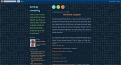 Desktop Screenshot of donkeycrossing.blogspot.com