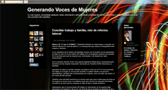 Desktop Screenshot of generandovocesdemujeres.blogspot.com