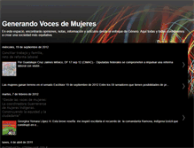 Tablet Screenshot of generandovocesdemujeres.blogspot.com