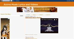 Desktop Screenshot of animelyricsandvideos.blogspot.com