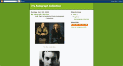 Desktop Screenshot of myautographcollection.blogspot.com