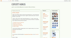 Desktop Screenshot of concerthaikus.blogspot.com