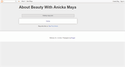 Desktop Screenshot of aboutbeautywithanickamaya.blogspot.com