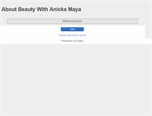 Tablet Screenshot of aboutbeautywithanickamaya.blogspot.com