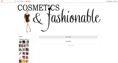 Desktop Screenshot of cosmeticsandfashionable.blogspot.com