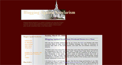 Desktop Screenshot of bloggingagainstsecularism.blogspot.com