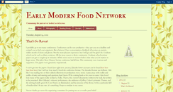 Desktop Screenshot of earlymodernfoodnetwork.blogspot.com