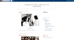 Desktop Screenshot of mariagedecamilleetjeremie.blogspot.com