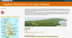 Desktop Screenshot of kalpitiyabeach.blogspot.com