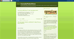 Desktop Screenshot of cannabispatientvoice.blogspot.com