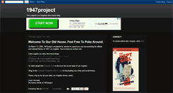 Desktop Screenshot of 1947project.blogspot.com