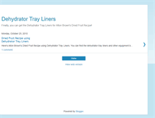 Tablet Screenshot of dehydratortrayliners.blogspot.com