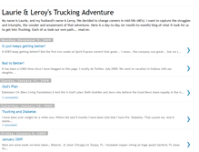 Tablet Screenshot of laurie-leroy-truckingadventure.blogspot.com
