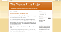 Desktop Screenshot of orangeprizeproject.blogspot.com