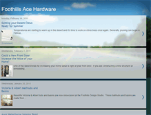 Tablet Screenshot of foothillsacehardware.blogspot.com
