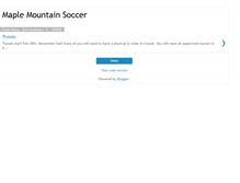 Tablet Screenshot of maplemountainsoccer.blogspot.com