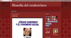 Desktop Screenshot of filosofiadelornitorrinco.blogspot.com