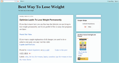 Desktop Screenshot of bestway-to-loseweight.blogspot.com