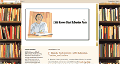 Desktop Screenshot of littleknownblacklibrarianfacts.blogspot.com
