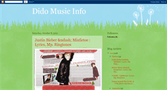 Desktop Screenshot of dido-music-info.blogspot.com