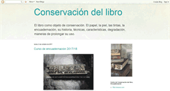 Desktop Screenshot of conservaciondelibro.blogspot.com