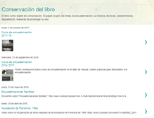 Tablet Screenshot of conservaciondelibro.blogspot.com
