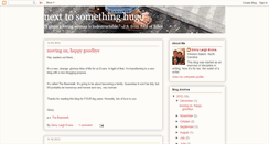 Desktop Screenshot of nexttosomethinghuge.blogspot.com