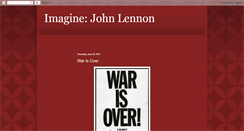 Desktop Screenshot of memoriesofjohnlennon.blogspot.com