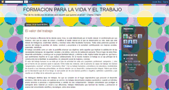 Desktop Screenshot of formacionvidaytrabajo.blogspot.com