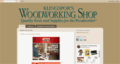 Desktop Screenshot of klingsporswoodworkingshop.blogspot.com