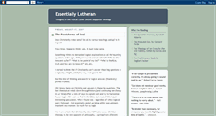 Desktop Screenshot of essentiallylutheran.blogspot.com