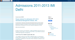 Desktop Screenshot of admissions-imi-delhi.blogspot.com