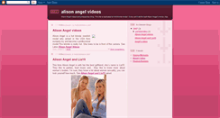 Desktop Screenshot of alison-angel-videos.blogspot.com