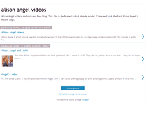 Tablet Screenshot of alison-angel-videos.blogspot.com