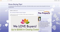 Desktop Screenshot of homebuyingtipster.blogspot.com