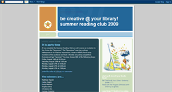 Desktop Screenshot of becreativesummerreadingclub2009.blogspot.com