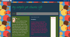 Desktop Screenshot of mysimpleyetchaoticlife.blogspot.com