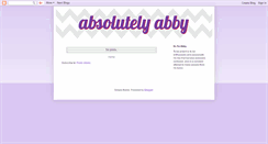 Desktop Screenshot of absolutely-abby.blogspot.com