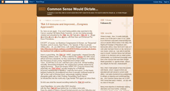 Desktop Screenshot of commonsensewoulddictate.blogspot.com