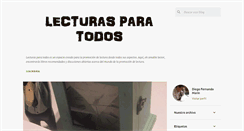 Desktop Screenshot of lecturasparatodos.blogspot.com