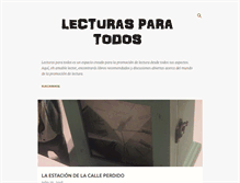 Tablet Screenshot of lecturasparatodos.blogspot.com