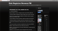 Desktop Screenshot of disknegociosnevascafm.blogspot.com