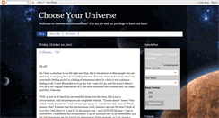 Desktop Screenshot of chooseyouruniverse.blogspot.com