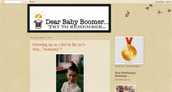 Desktop Screenshot of dearbabyboomer.blogspot.com