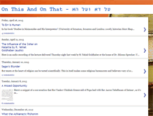 Tablet Screenshot of onthisandonthat.blogspot.com